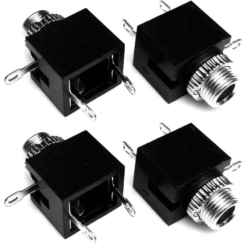 CESS 3.5mm Mono TS Jack Socket Adapter Cables Connectors (LW) (4 Pack) - Image 4